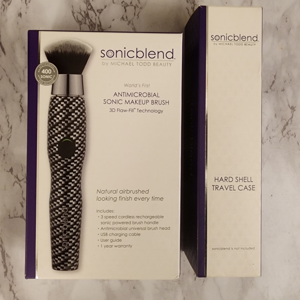 Sonicblend Makeup Brush By Michael Todd with Antimicrobial Technology